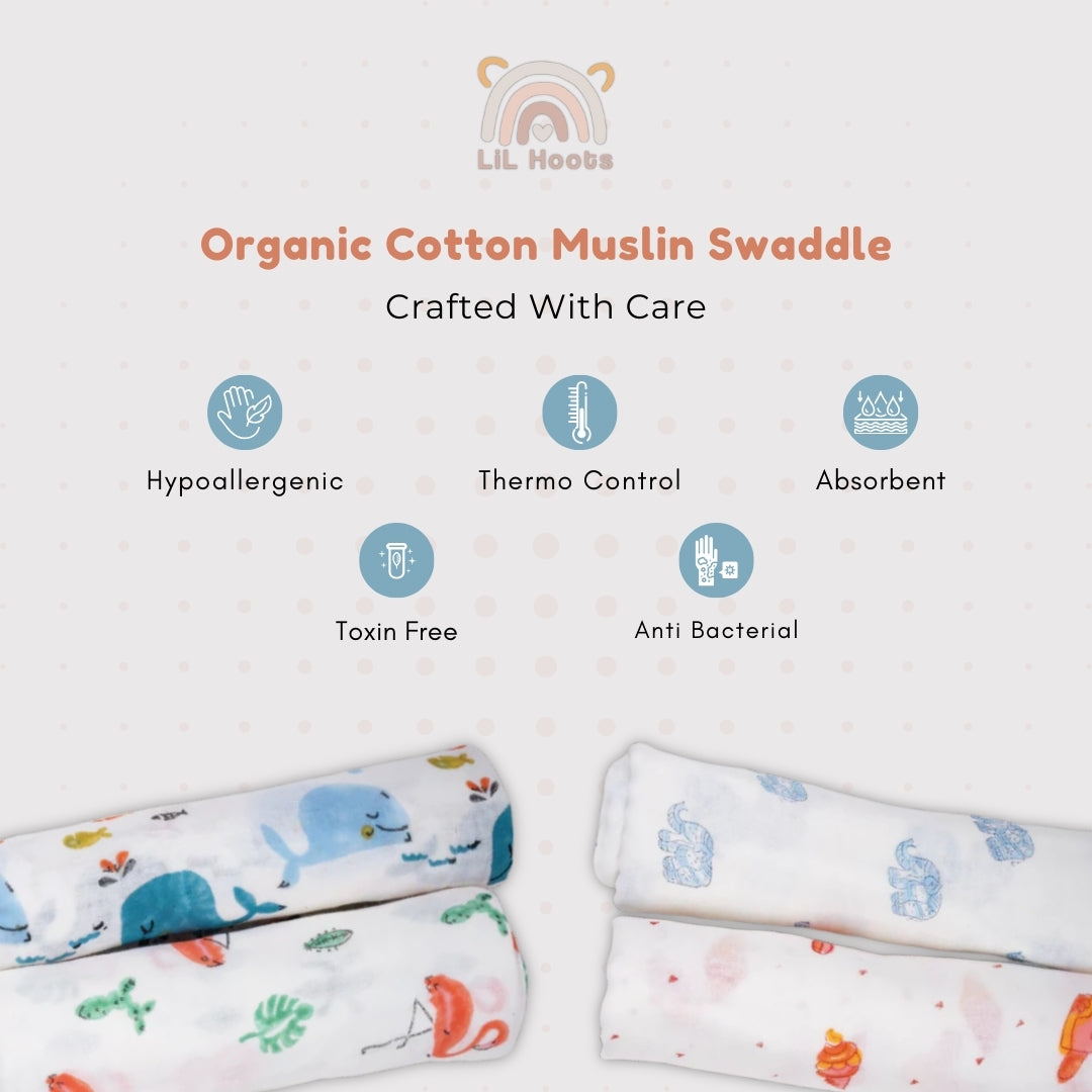 Muslin Swaddle set of 3