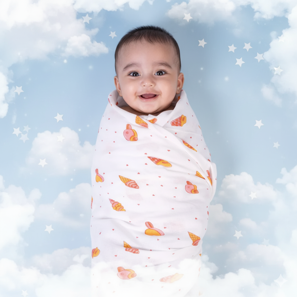 Muslin Swaddle- Ice Cream