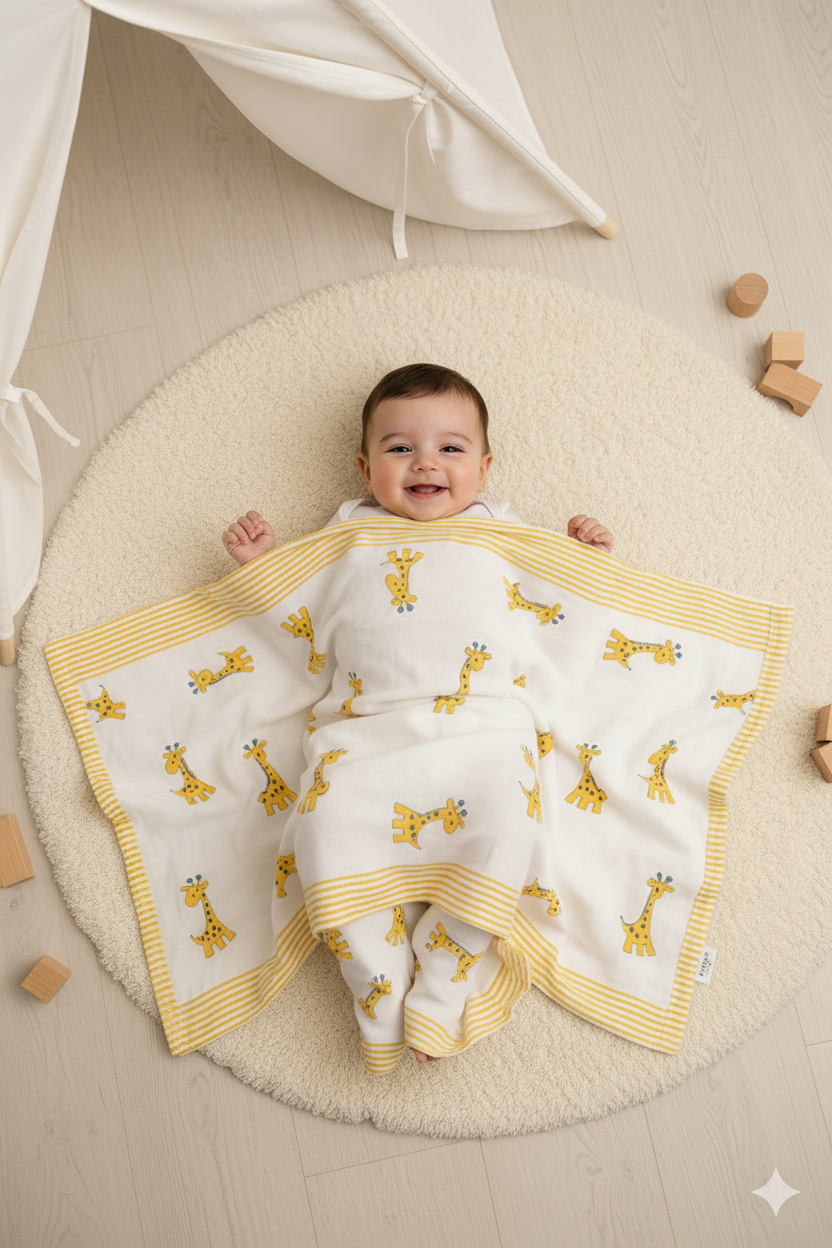 Muslin Dohar- Giraffe