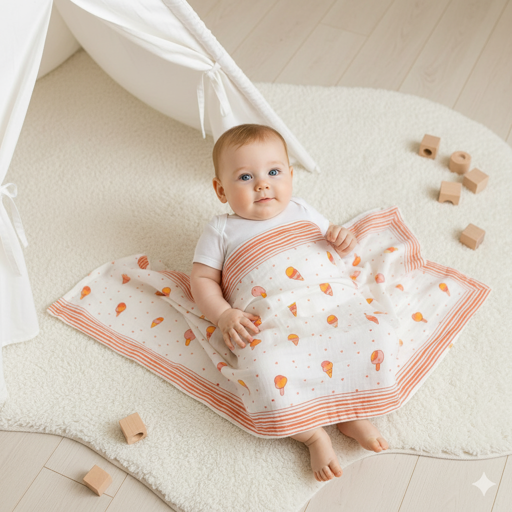 Muslin Dohar- Ice Cream