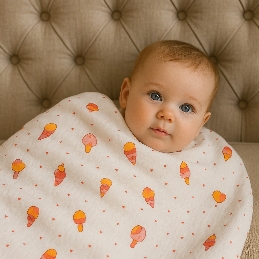 Muslin Dohar- Ice Cream