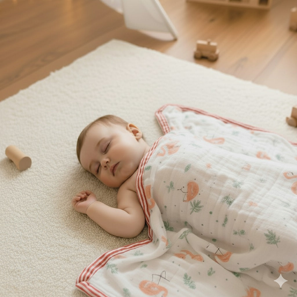 Muslin Dohar- Flamingo