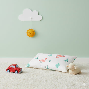 Flamingo mustard pillow