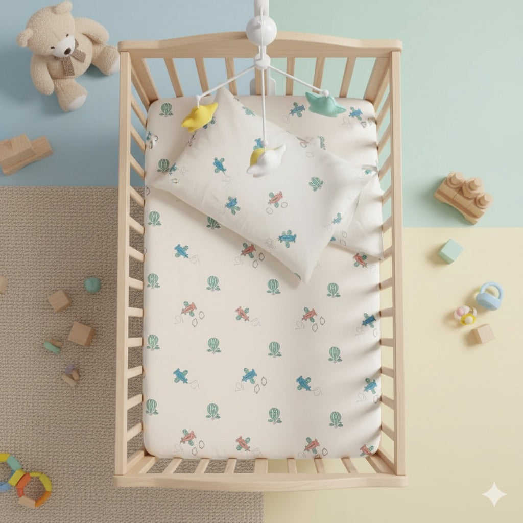 FITTED SHEET SET-  HOT AIR BALLOON