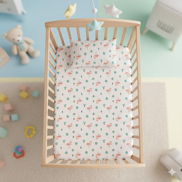 FITTED SHEET SET- FLAMINGO