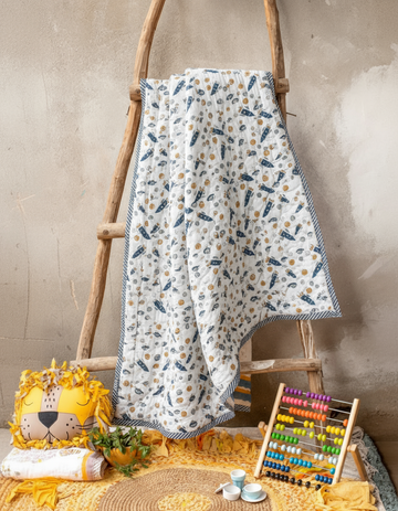 Space Rocket Quilt (0–6 Yrs)
