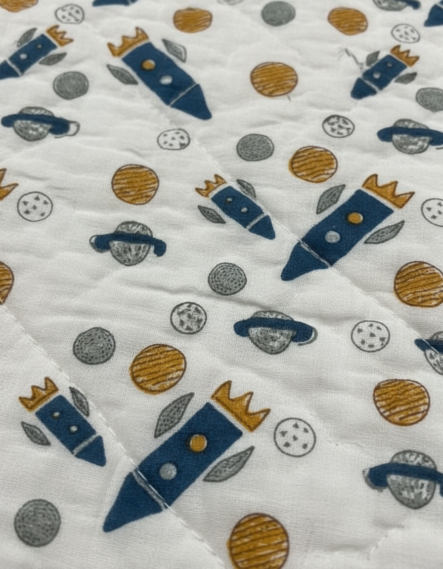 Space Rocket Quilt (0–6 Yrs)