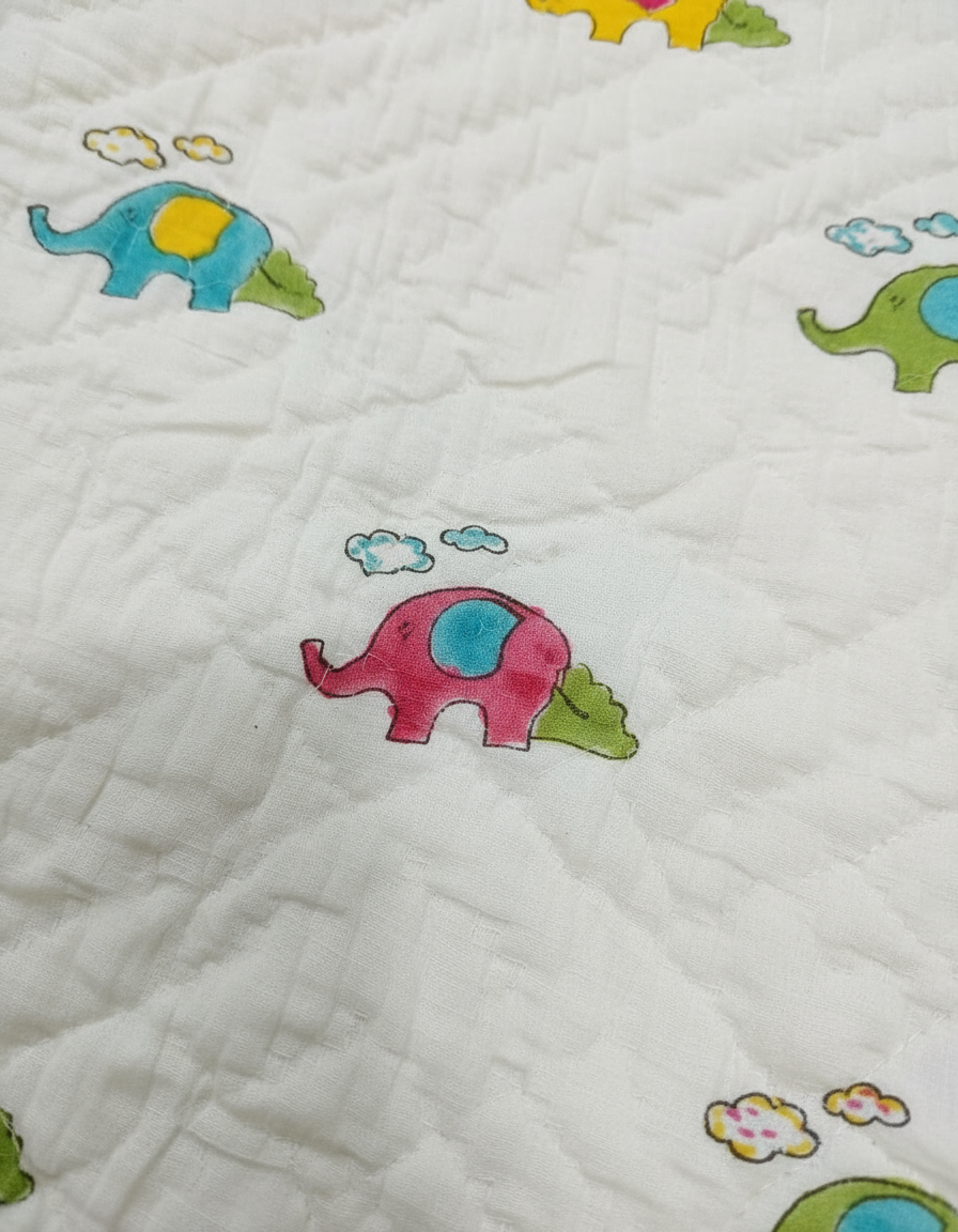 Colourful Elephant Quilt (0–6 Yrs)